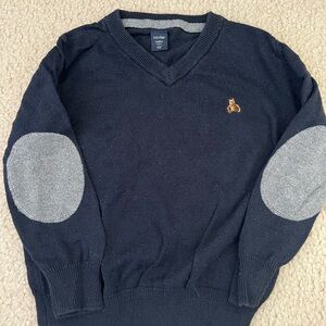 GAP Kid's Navy Sweater with Gray Elbow Patches